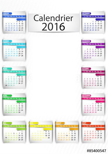 calendrier 2016 Photomontage