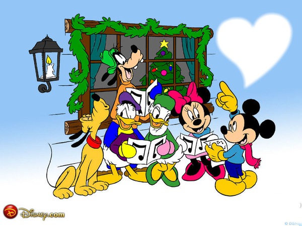 Mickey,Daisie,Donald ,Pluto Fotomontažas