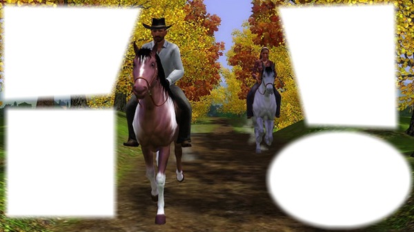 konie z sims 3 3 Photo frame effect