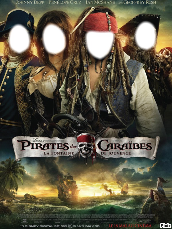 pirates des caraïbes 4 Fotomontáž