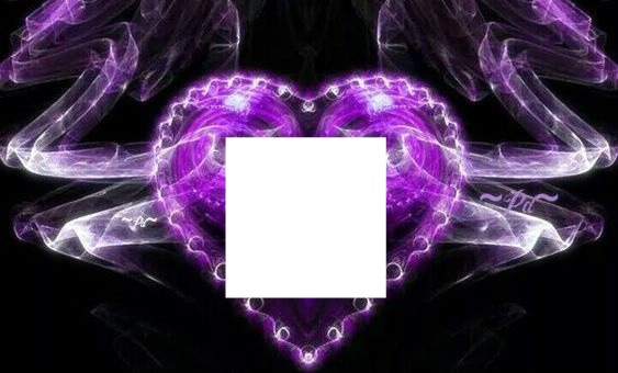 purple heart with square-hdh 2 Photo frame effect