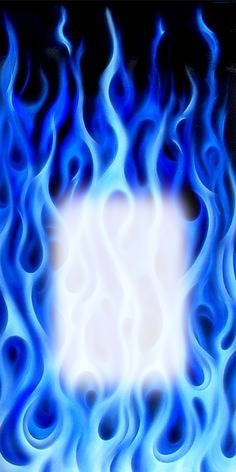 Blue Fire Photo frame effect