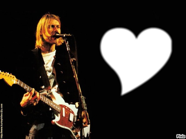 Nirvana Kurt Cobain Photo frame effect
