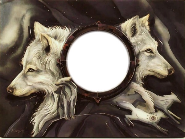 deux loups Fotomontagem