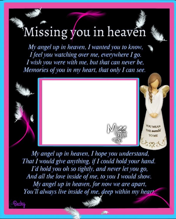 missing you in heaven Fotomontage