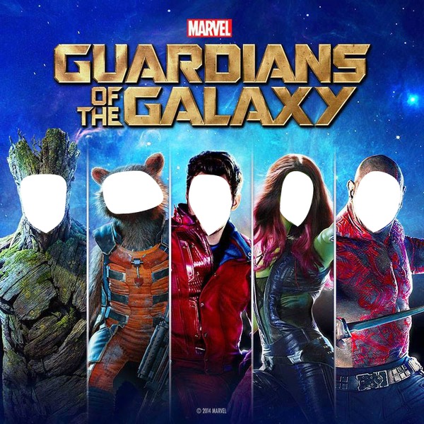 Los Guardianes de la galaxia Fotomontáž