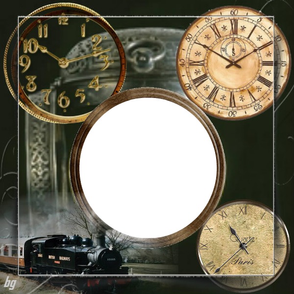 cadre horloge Fotomontage