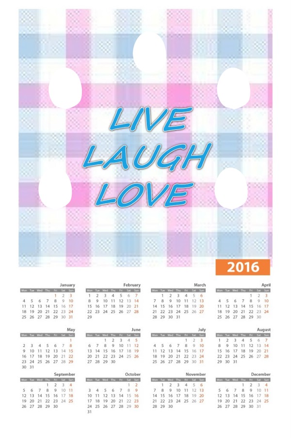 live laugh love Photo frame effect
