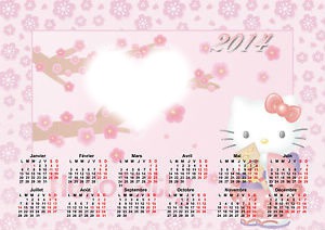 calendrier 2014 hello kitty Photo frame effect