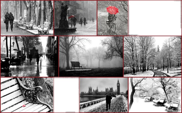 Trés beau paysages d'hiver Montage photo