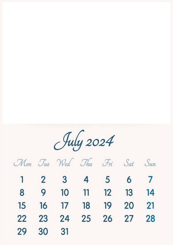 Jul Calendar 1 Fotomontaža