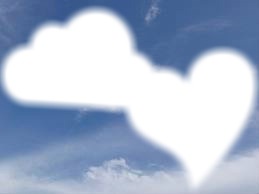 L'amour dans les nuages! Фотомонтажа