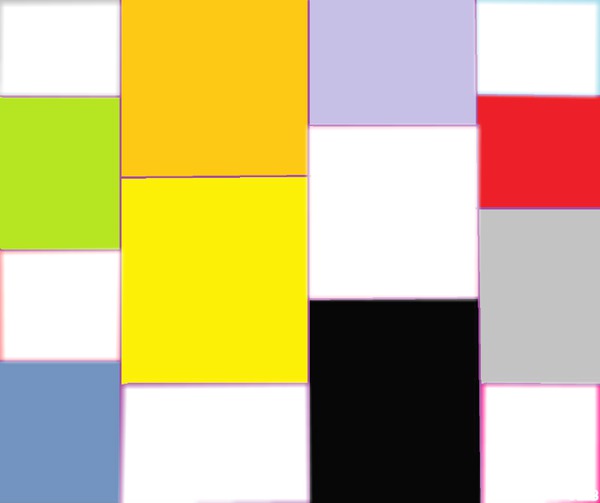 Les carrés colorés Fotomontagem