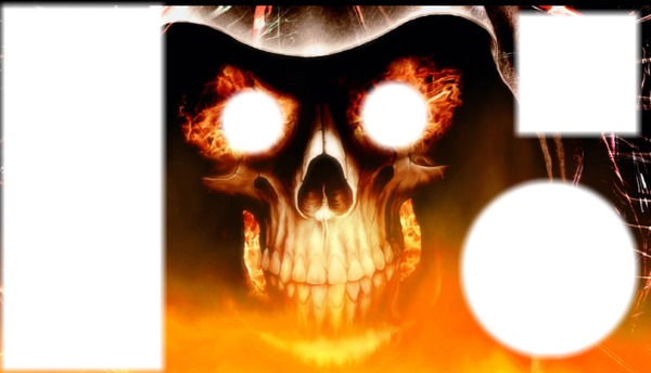 skull fire Montage photo