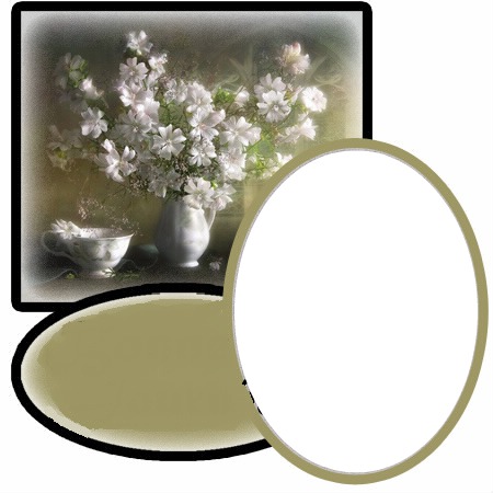 cadre oval Photo frame effect