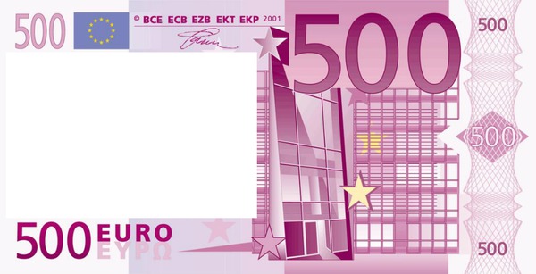 500 Euro Fotomontaż