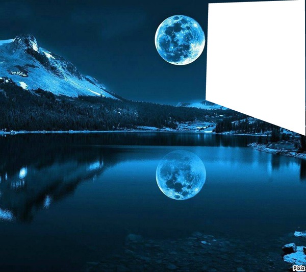 hermosa luna Fotomontage