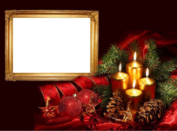 Vánoce, Christmas, Photo frame effect