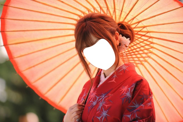 petite chinoise ombrelle Photomontage