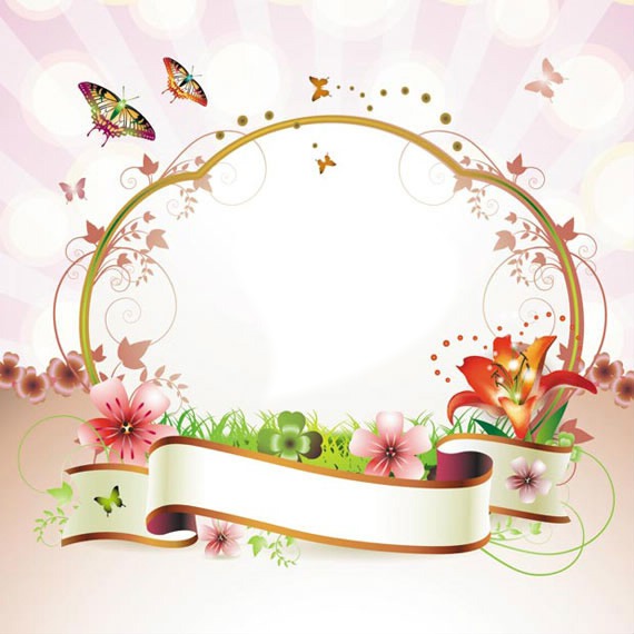 Flowers and Butterflies Photo frame effect
