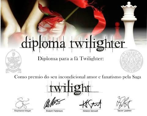Diploma de fã Twilight Фотомонтажа