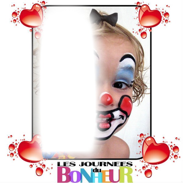 enfant clown Photo frame effect