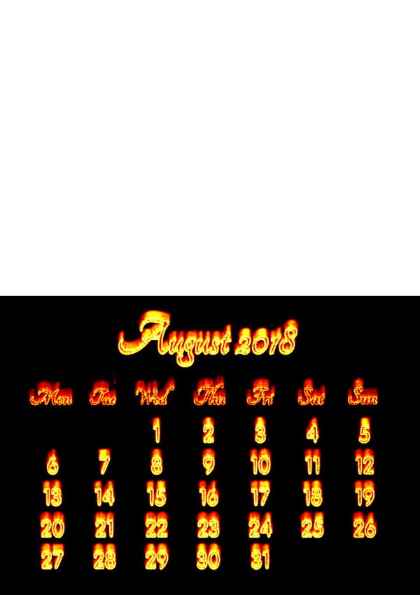 August 2018 Photo frame effect