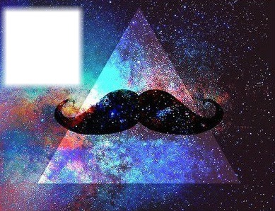Moustache swag+ fond galaxie.♥ Fotomontaža