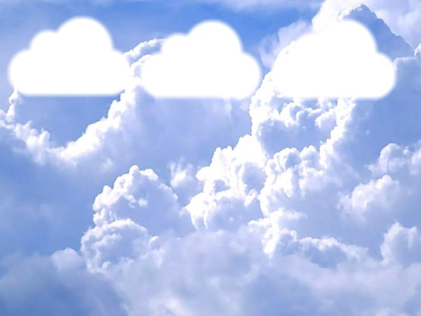 3 nuages Fotomontaža