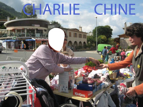 charlie chine Fotomontage