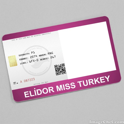 Elidor Miss Turkey Card Fotomontaż