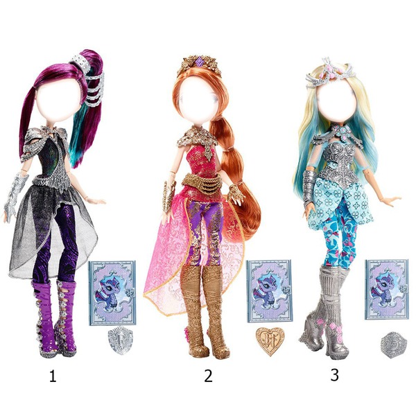 Raven Queen, Holly O'Hair, and Darling Charming (ever after high the dolls) Fotomontažas