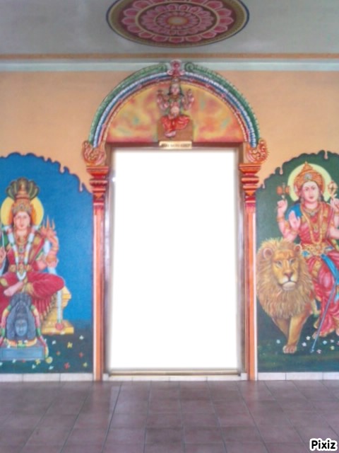 Intérieur chambre Badra Kali lampe citron 2 Valokuvamontaasi