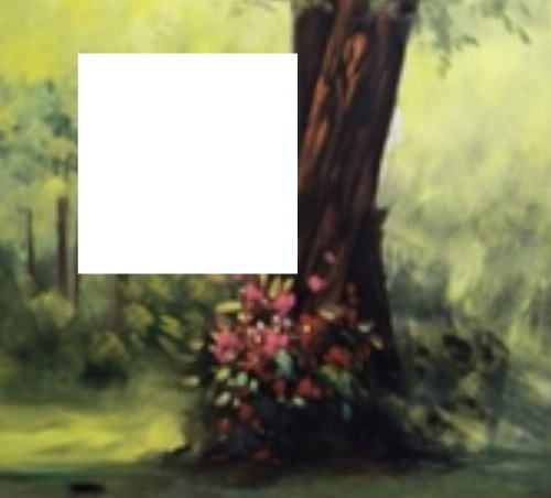 tree-flowers-blurred bachground-hdh Photo frame effect
