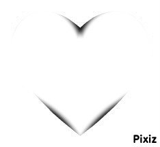 coeur en noir et blanc Photo frame effect