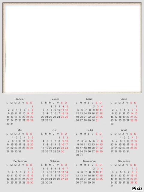 calendrier 2012* Fotomontáž