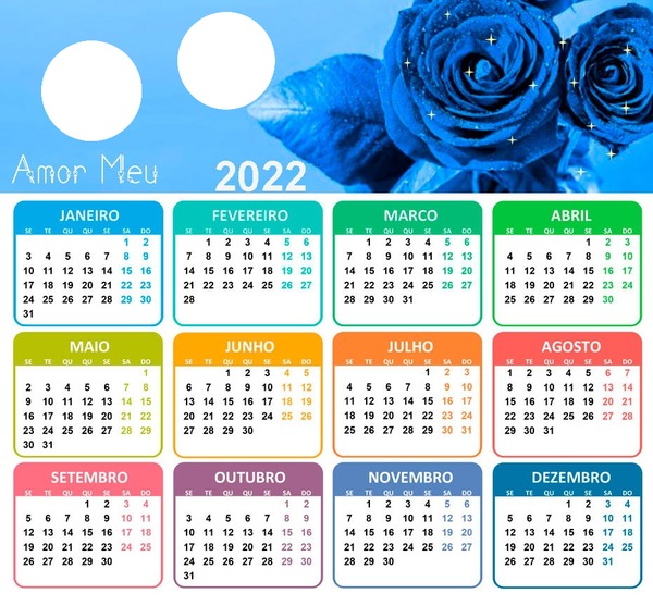 calendário 2022 Fotómontázs