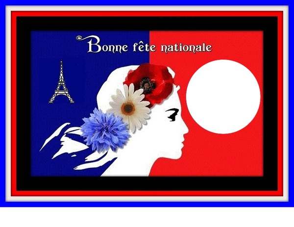 fete nationale Photo frame effect