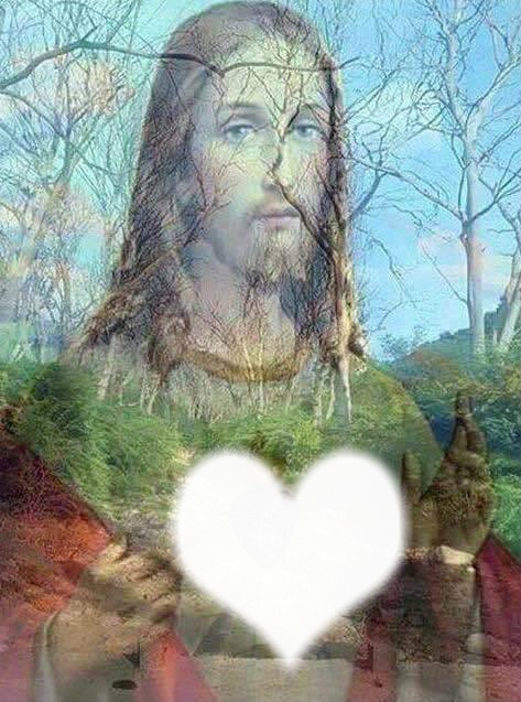 Corazón de Jesús contigo Fotomontaż