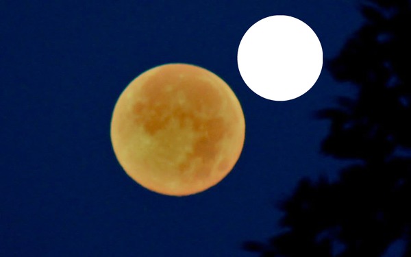 super lune Photo frame effect