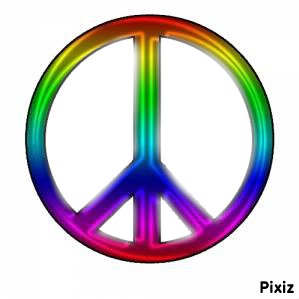 Peace and Love Arce-en-ciel Fotomontaggio