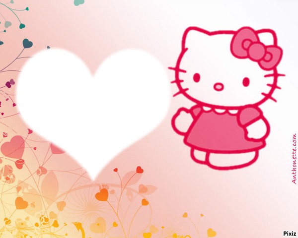 Pink kitty Photo frame effect