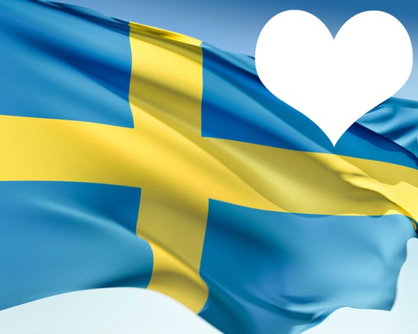 Sweden flag 1 Photo frame effect