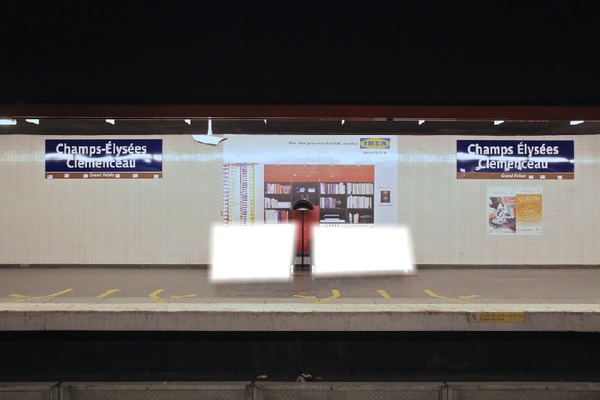 Station de Métro Champs-Elysees Clemenceau Fotomontage