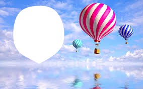 Uçan balonlar Fotomontažas
