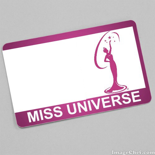 Miss Universe Card Fotomontažas