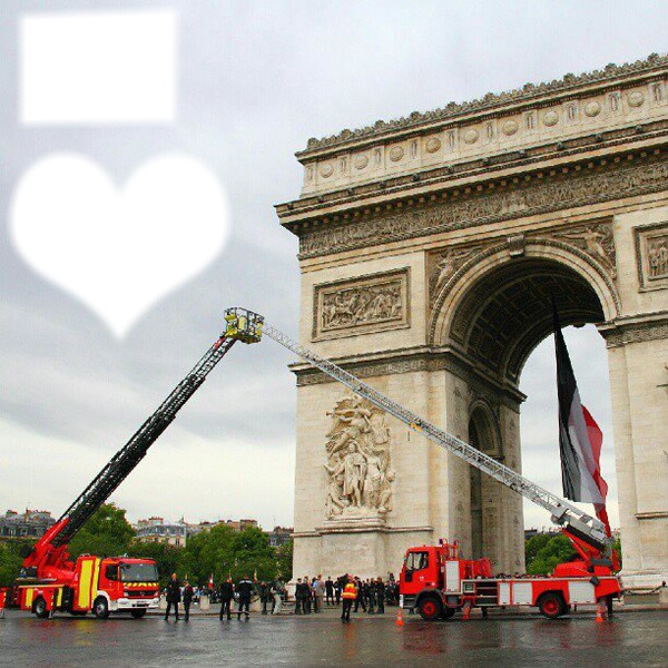 les pompiers de paris Montaje fotografico