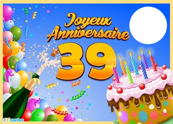 39 ans Photo frame effect