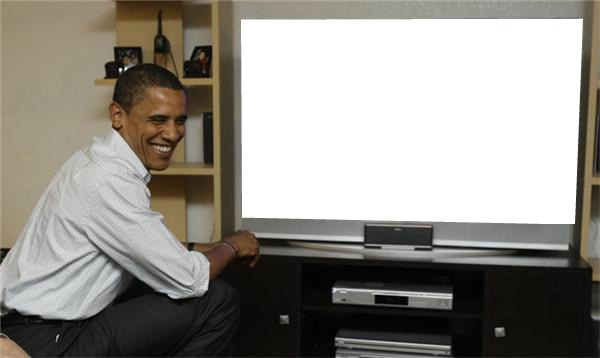 Obama télé Fotomontaggio