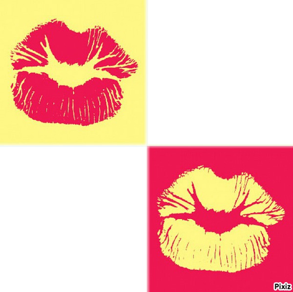 pop art kiss Fotomontage